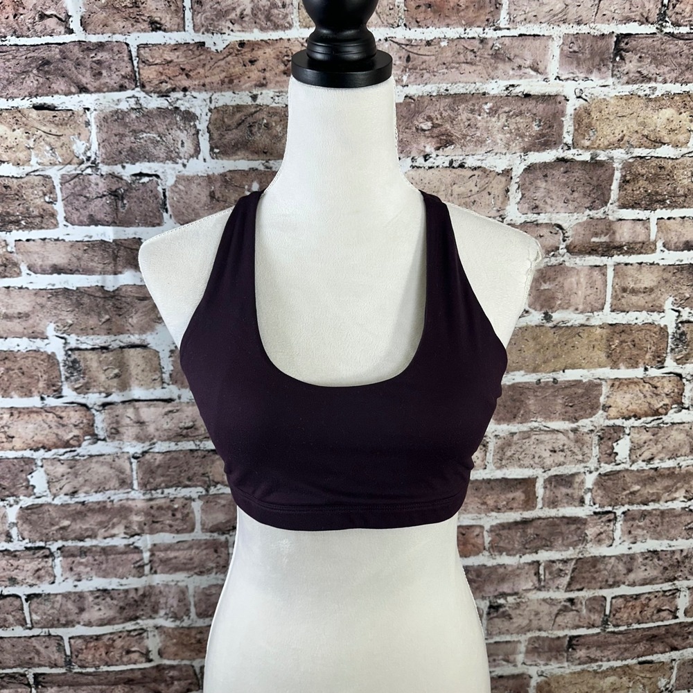 MPG Womens Medium Sports Bra Purple Racerback Activewear Workout Gym